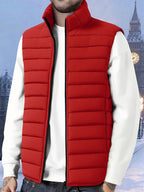Barend | Men's Quilted Zip-Up Puffer Vest with Stand Collar