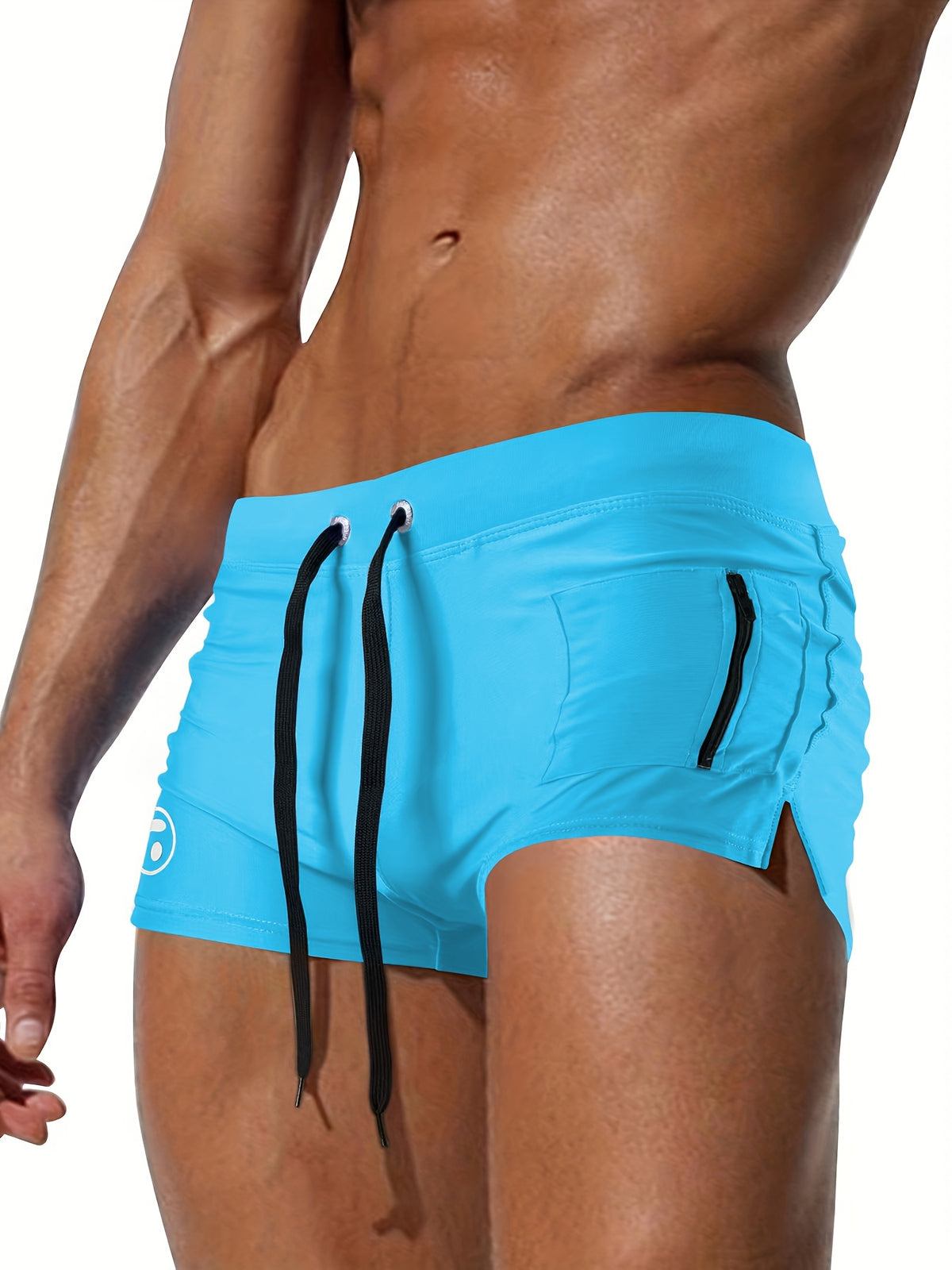 Maarten | Men's Swim Shorts with Zip Pocket & Split Hem
