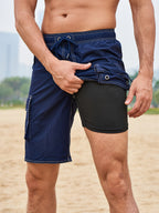 Dallas | Men's Quick-Dry Board Shorts with Compression Liner