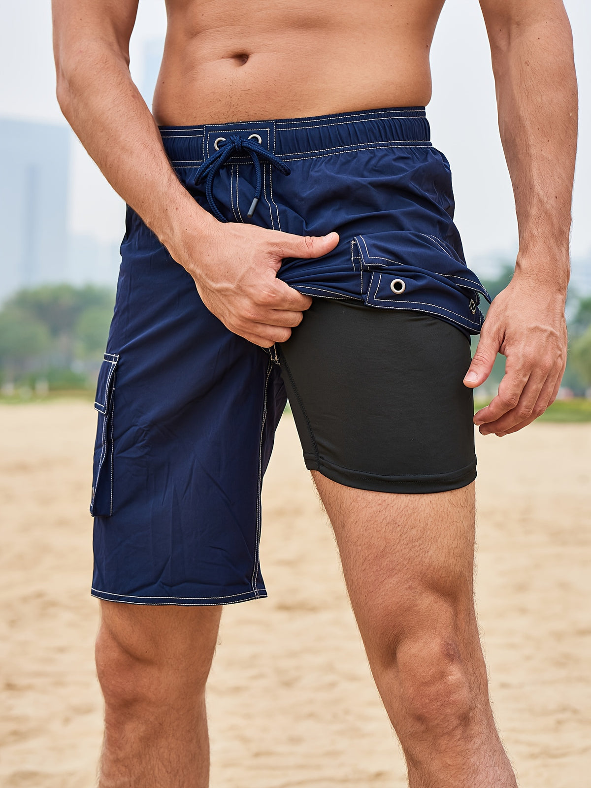 Dallas | Men's Quick-Dry Board Shorts with Compression Liner