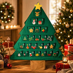 Lisbeth | Advent Calendar Christmas Gift Fabric Tree, 24 Pockets