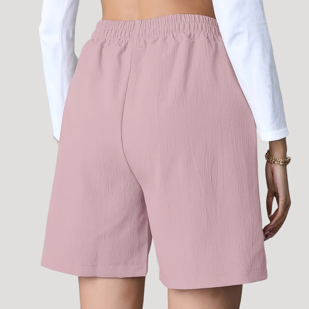 Sienna | Women's Wide-Leg Drawstring Shorts with Pockets