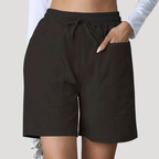 Sienna | Women's Wide-Leg Drawstring Shorts with Pockets