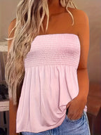 Pleun | Women's Smocked Off-Shoulder Lace Corset Top
