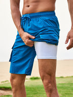 Dallas | Men's Quick-Dry Board Shorts with Compression Liner