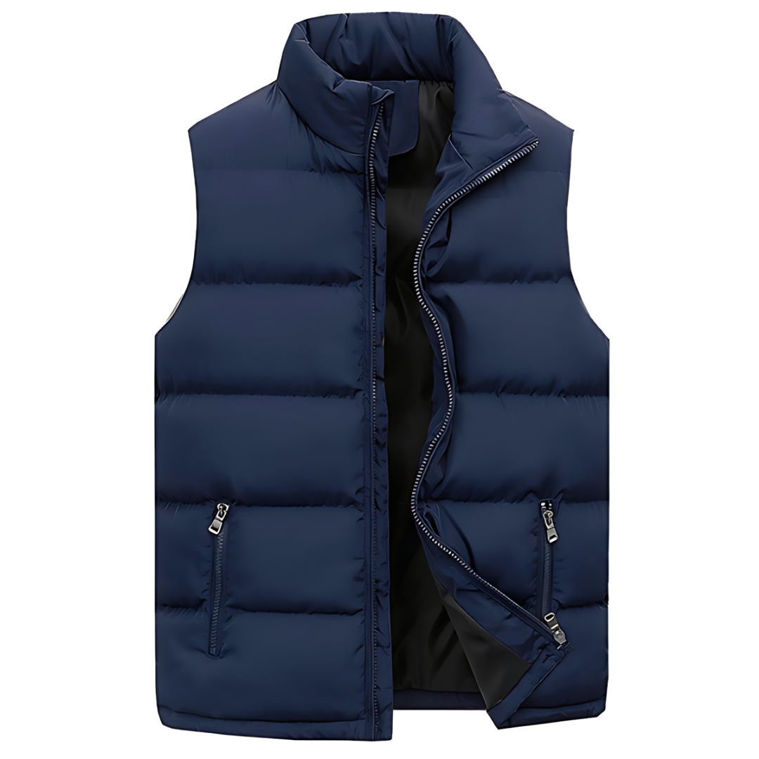 Gustav | Men's Quilted Puffer Vest with Zip Front for Layering