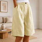 Priya | Women's High-Waist Relaxed-Fit Shorts with Side Pockets
