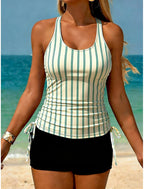 Mackenzie | Women's Striped Racerback Tankini Set