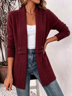 Corinne | Women's Ribbed Belted Longline Cardigan
