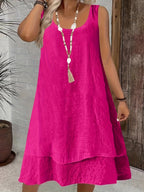Sinead | Women's Sleeveless Tiered Hem Mini Dress