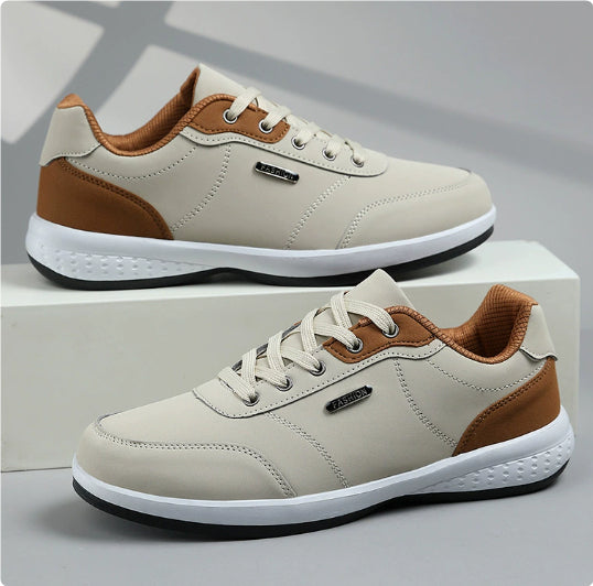 Rhys | Men's Lace-Up Leather-Look Sneakers