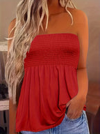 Pleun | Women's Smocked Off-Shoulder Lace Corset Top