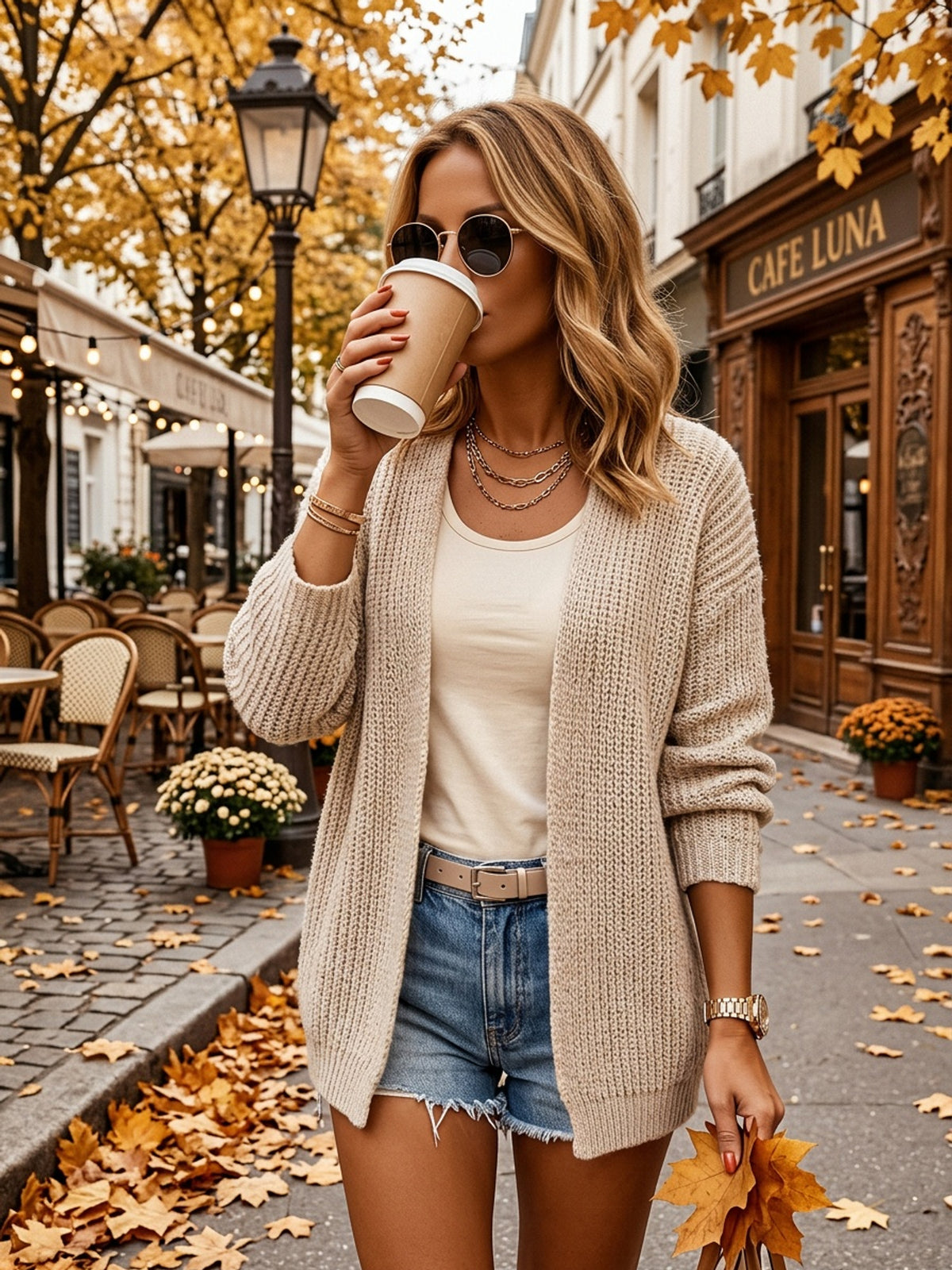 Martine | Women's Ribbed Open-Front Cardigan Sweater