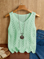 Guusje | Women's Pointelle Knit Sleeveless Tank Top