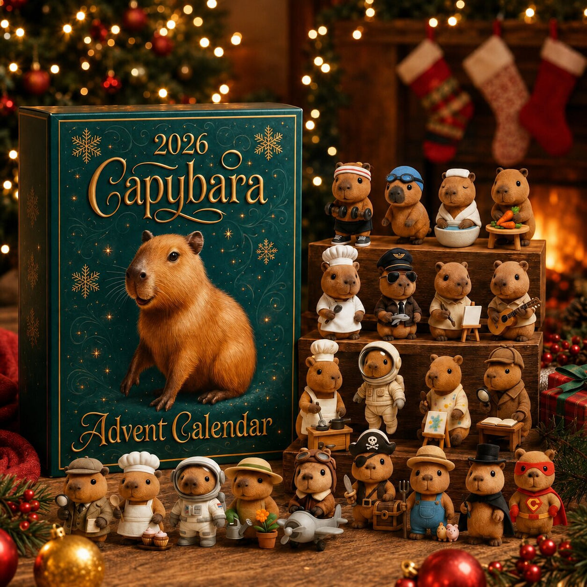 Christa | Capybara Advent Calendar Christmas Gift for Families