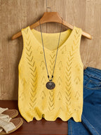 Guusje | Women's Pointelle Knit Sleeveless Tank Top