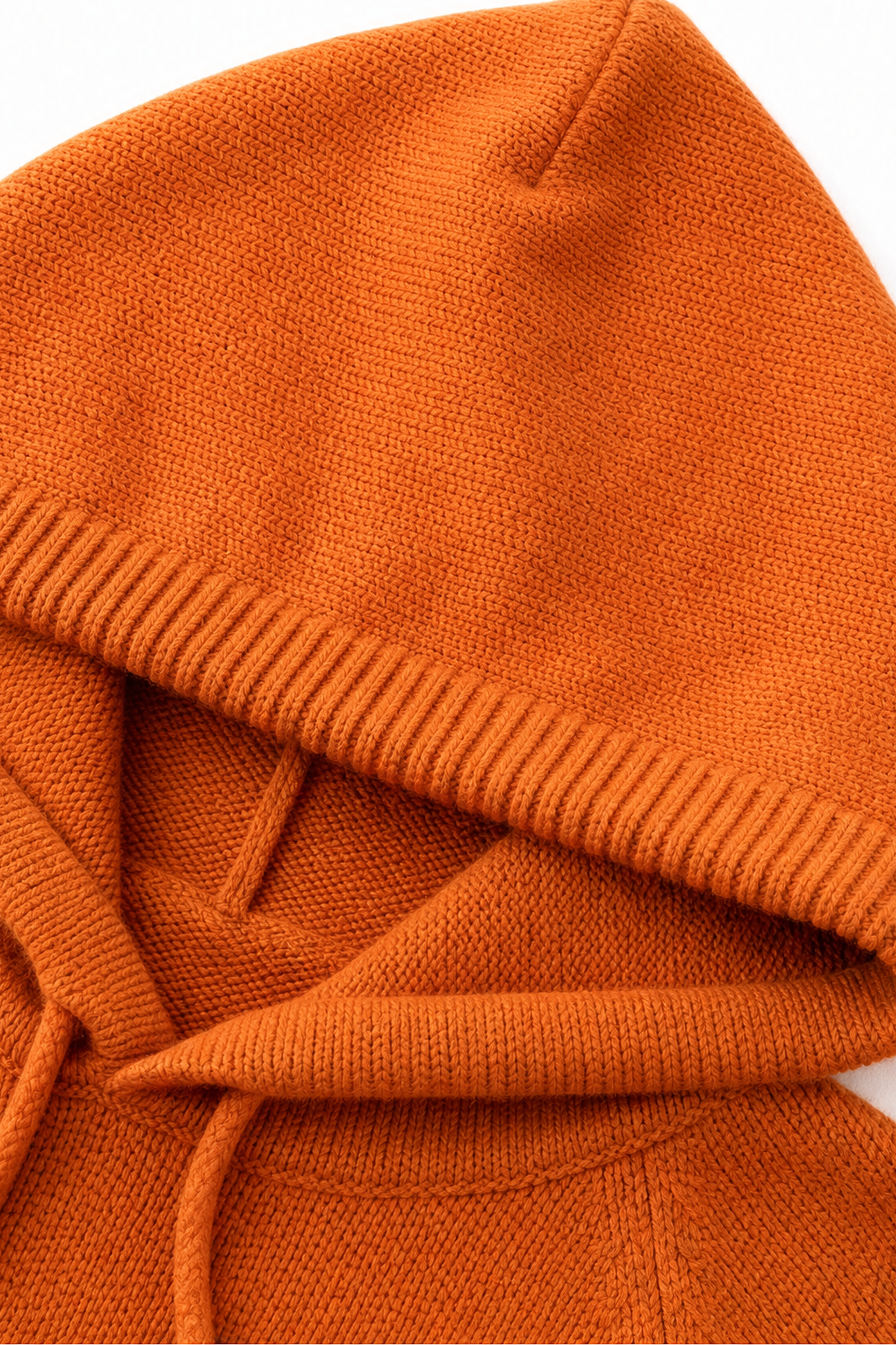 Iris | Women's Ribbed Knit Hooded Pullover with Drawstring Hood