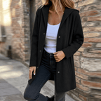 Harriet | Women's Oversized Hooded Cardigan with Button Front and Pockets