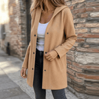 Harriet | Women's Oversized Hooded Cardigan with Button Front and Pockets