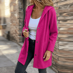 Harriet | Women's Oversized Hooded Cardigan with Button Front and Pockets