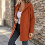 Harriet | Women's Oversized Hooded Cardigan with Button Front and Pockets