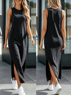 Marlene | Women's Sleeveless Side-Split Tank Maxi Dress