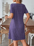 Vivian | Women's Textured Square Neck Mini Dress