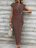 Ellen | Women's Twist-Waist Bodycon Maxi Dress