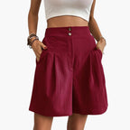 Katrine | Women's High-Waist Pleated Wide-Leg Trousers