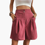 Katrine | Women's High-Waist Pleated Wide-Leg Trousers