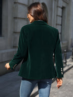 Anja | Women's Tailored Blazer with Gold Buttons and Notched Lapel