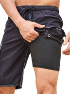 Dallas | Men's Quick-Dry Board Shorts with Compression Liner