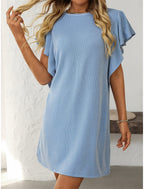 Ruby | Women's Striped A-Line Dress Ruffle Sleeve