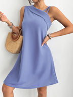 Mariska | Women's Asymmetric One-Shoulder Draped Mini Dress