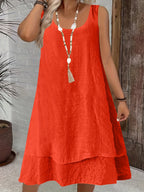 Sinead | Women's Sleeveless Tiered Hem Mini Dress