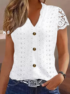 Pernille | Women's Lace Corset Top with Button Front