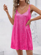 Margrethe | Women's Sequin V-Neck A-Line Mini Dress