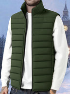 Barend | Men's Quilted Zip-Up Puffer Vest with Stand Collar
