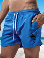 Wilco | Men's Palm Tree Print Drawstring Boardshorts