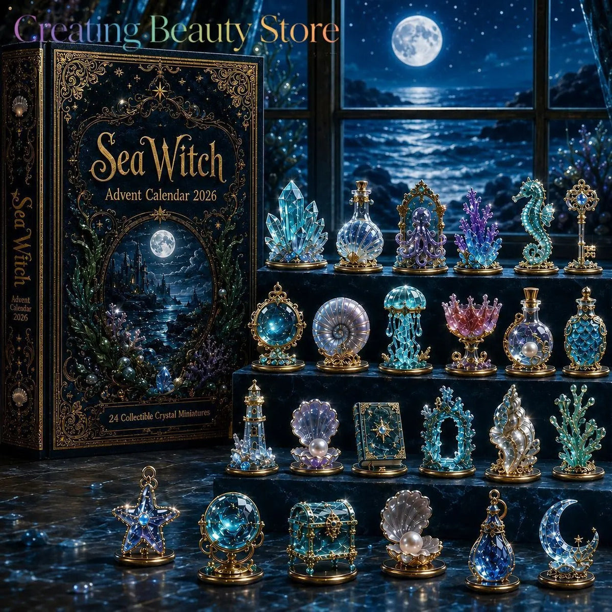 Gaelle | Advent Calendar Christmas Gift Crystal Figurine Set