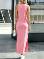 Marlene | Women's Sleeveless Side-Split Tank Maxi Dress