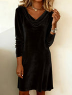Stephanie | Women's Cocktail Dress Cowl Neck Bodycon Midi