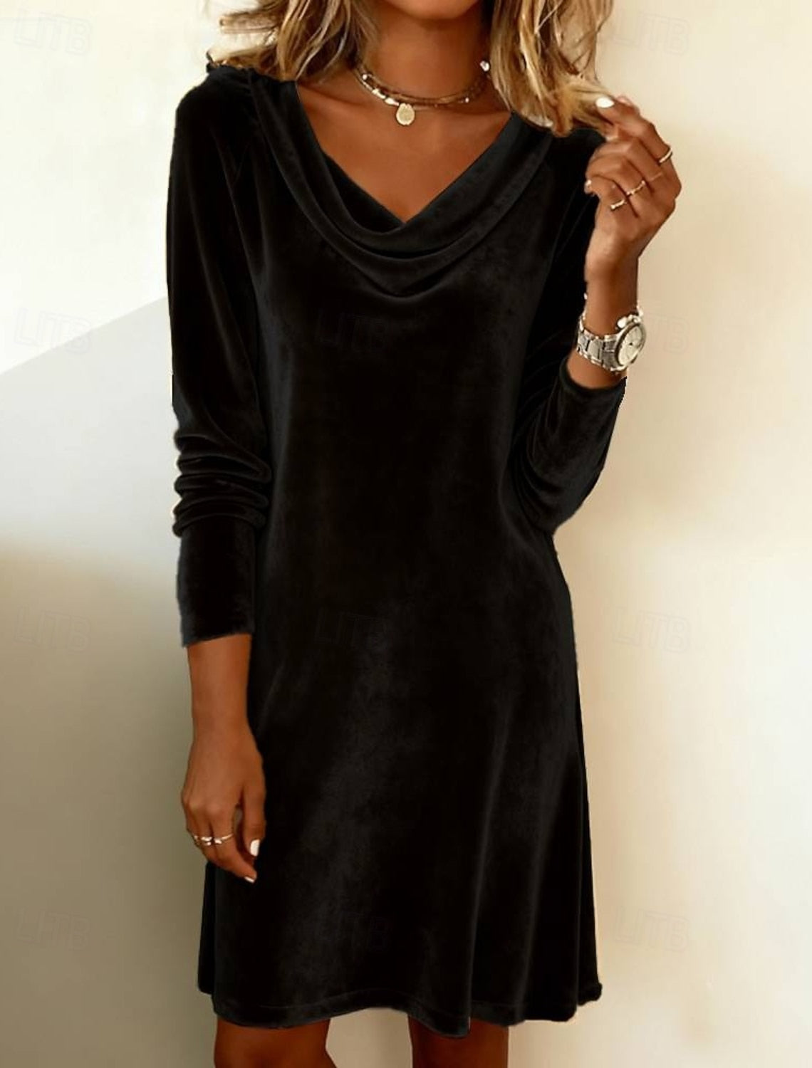 Stephanie | Women's Cocktail Dress Cowl Neck Bodycon Midi