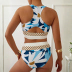 Cornelie | Women's Floral Racerback Tank Top with High-Waist Bottoms