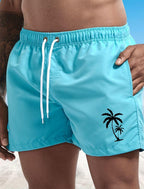 Wilco | Men's Palm Tree Print Drawstring Boardshorts