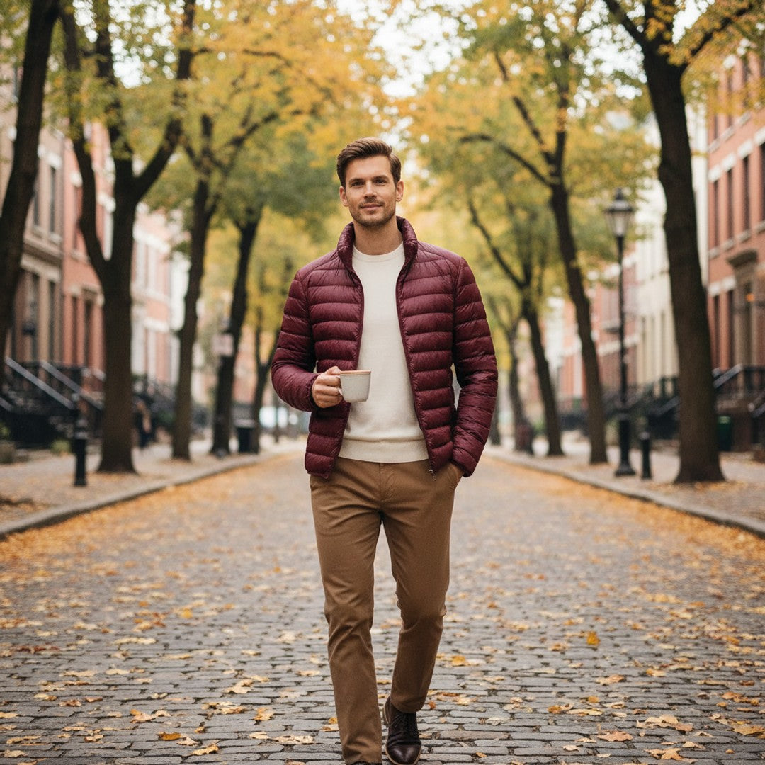 Julian | Men's Quilted Stand-Collar Jacket – Weekend Layering