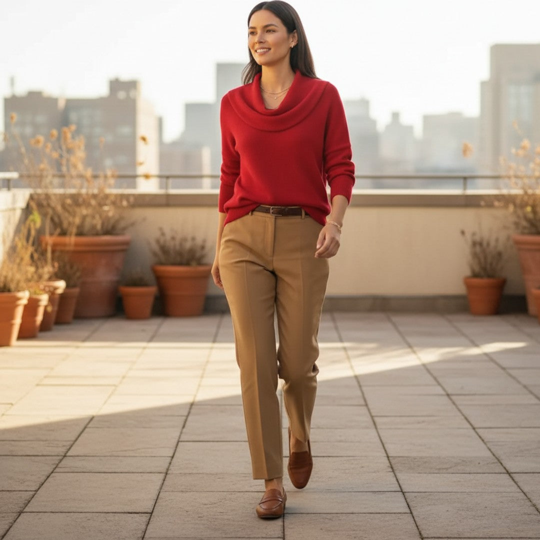 Thea | Women's Cowl Neck Merino Wool Jumper