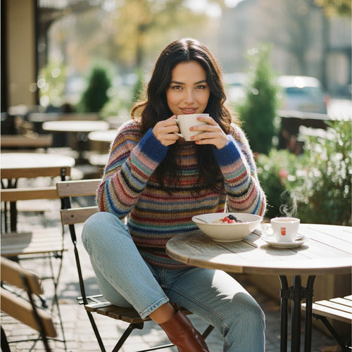 Amara | Women's Relaxed Striped Knit Sweater