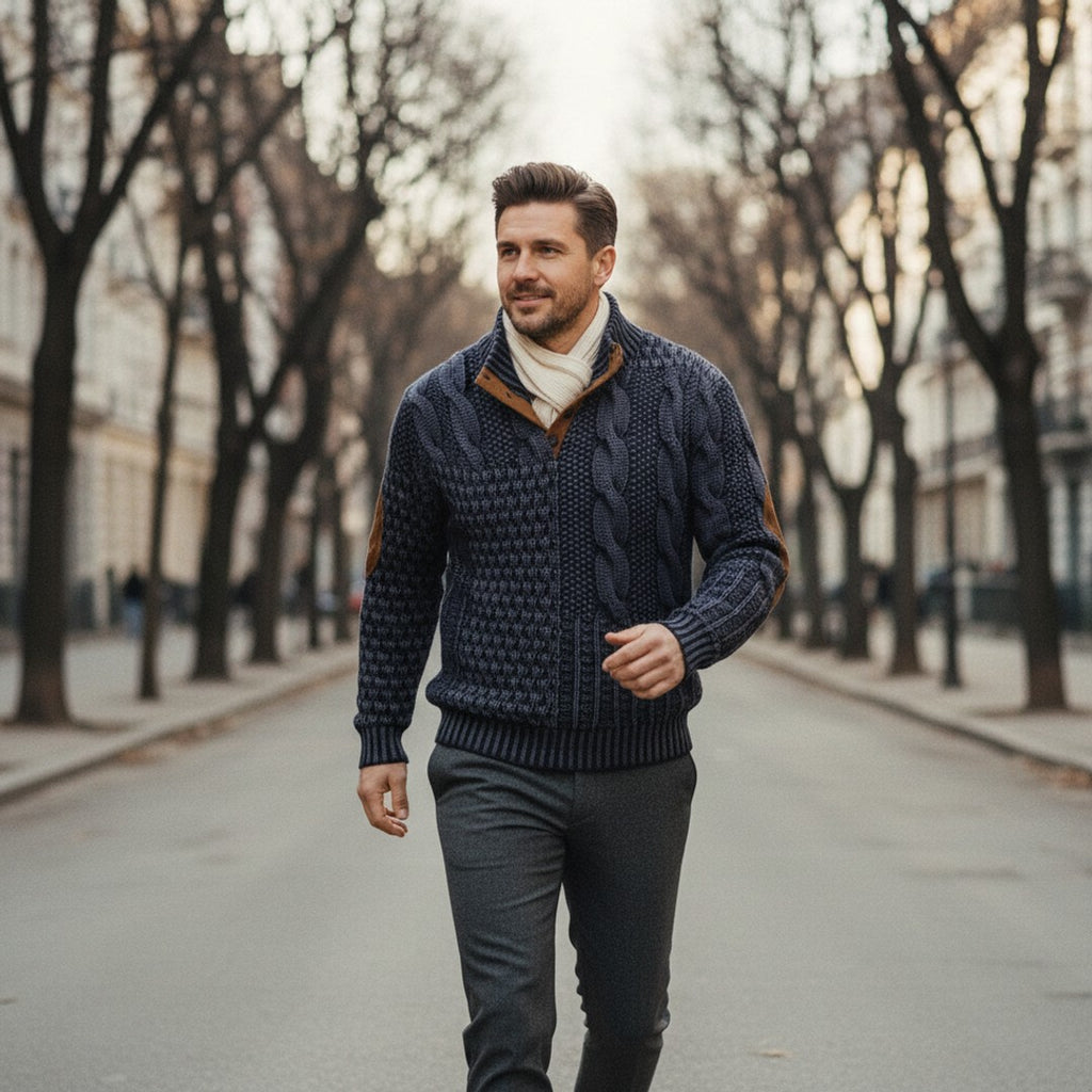 Elias | Men's Relaxed Crew Neck Winter Sweater