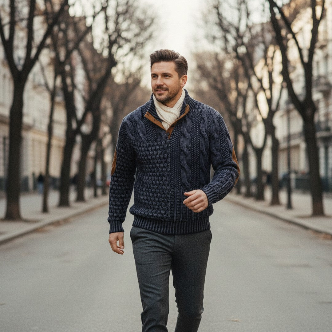 Elias | Men's Relaxed Crew Neck Winter Sweater